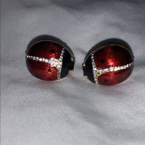 Ladybug Red and Black Metropolitan Earrings